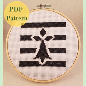 Breton Ermine - Wzór do haftu krzyżykowego - Natychmiastowe pobranie pliku PDF - Symbol Bretanii, Francja