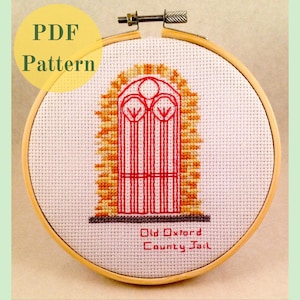 Gate - Counted Cross Stitch Pattern - Instant Download PDF - Old Oxford County Jail Gate