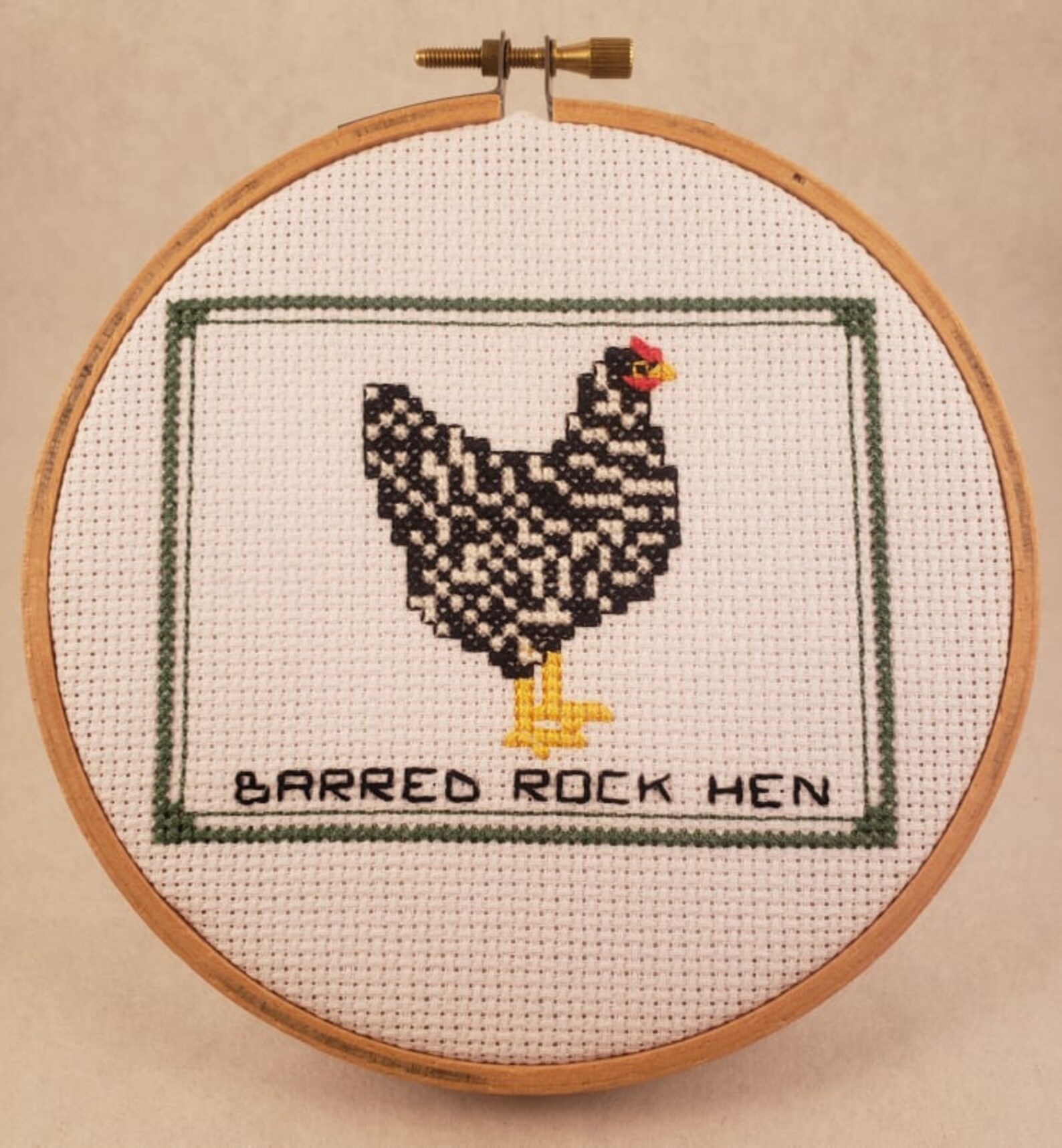 Hen - Barred Rock Hen - Counted Cross Stitch Pattern - Instant Download ...