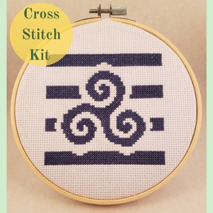 Breton Triskele - Counted Cross Stitch Kit - Symbol of Brittany, France