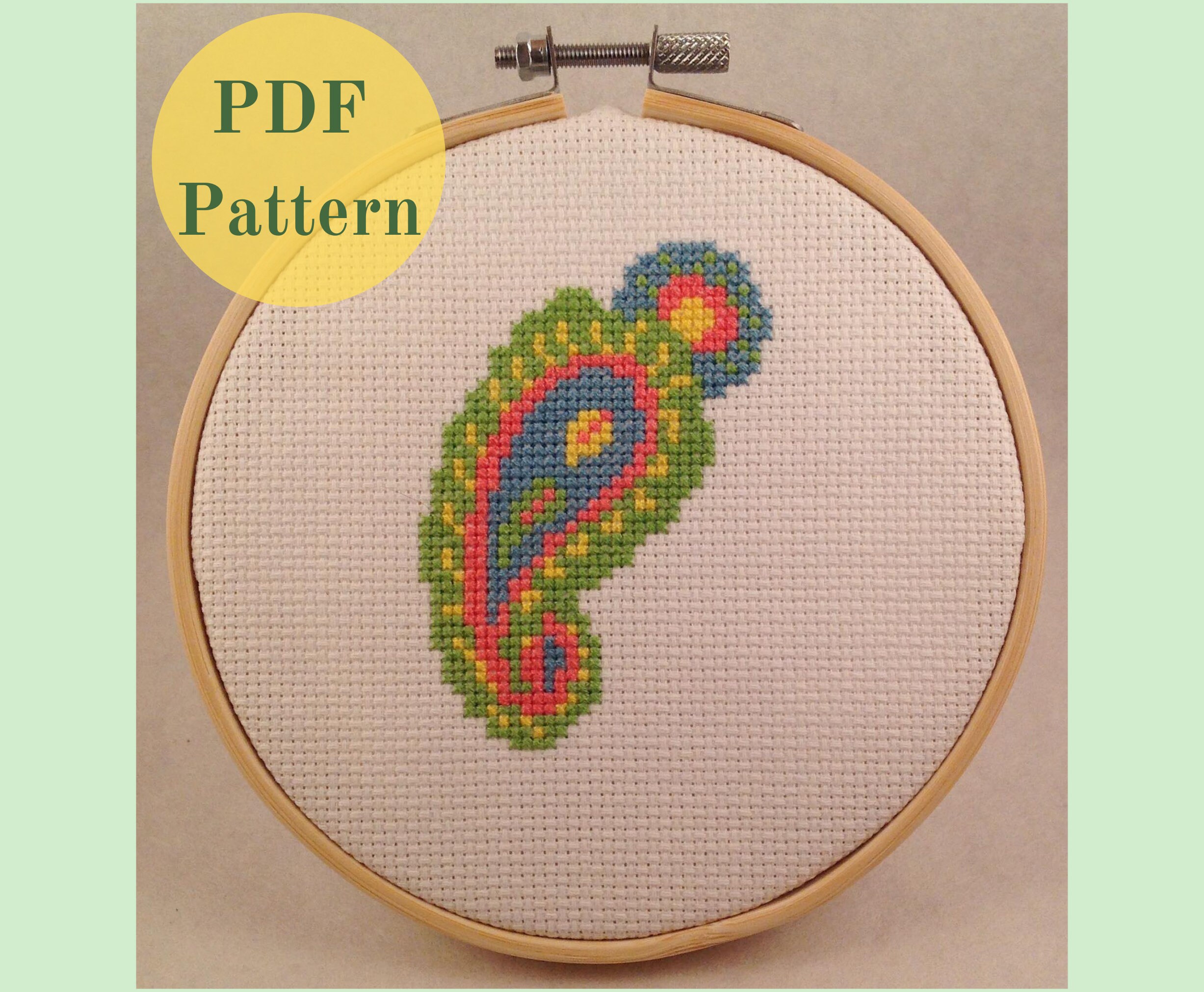 Sewing & Fiber Cross Stitch Craft Supplies & Tools Paisley Pattern VI