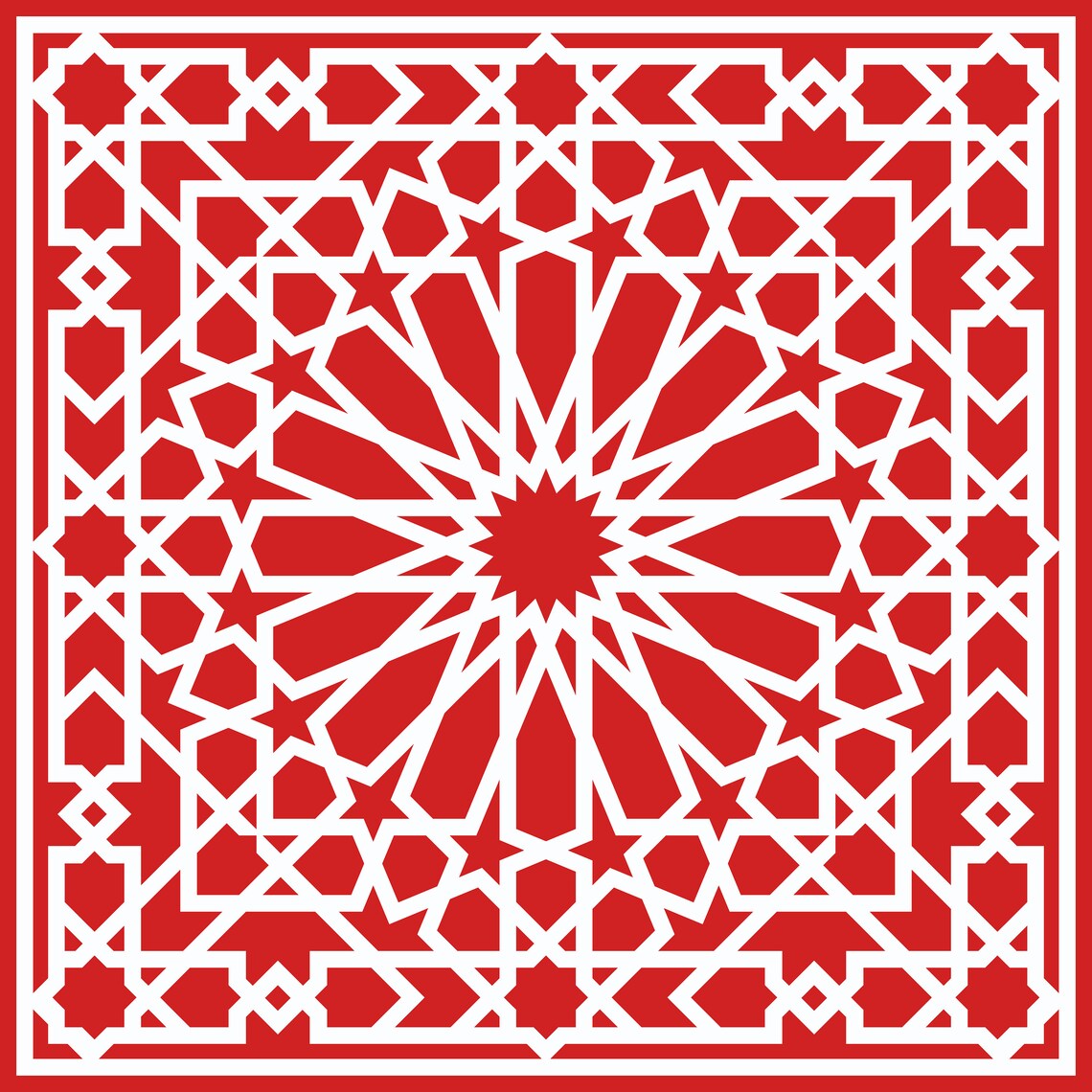 Islamic Geometric Wall Art Moroccan Moorish Poster Print Etsy UK