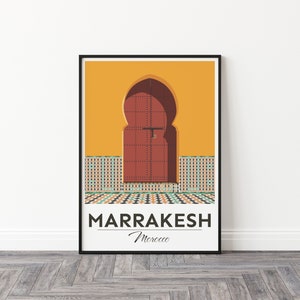 Marrakesh Travel Poster | Morocco Travel Poster | Travel Wall Art Print