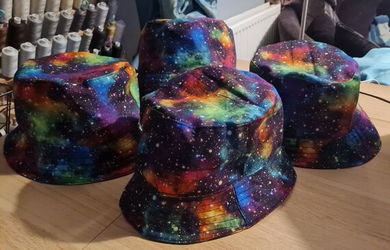 Handmade Galaxy Print Bucket Hat | Etsy 