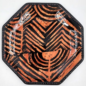 Raymond Waites Certified International 9&quot; Salad Plate Batik Art Animal Design