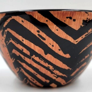 Raymond Waites Certified International Batik Round Safari Bowl 5.5&quot; x 3.25&quot;