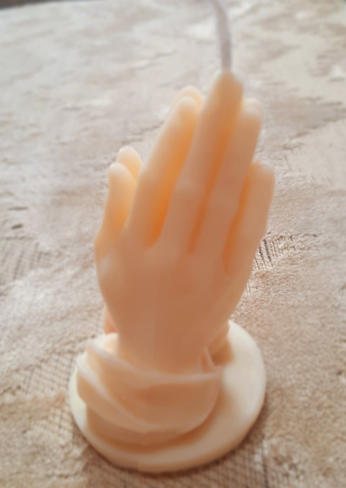 Handmade candle Praying Hands Etsy Nederland