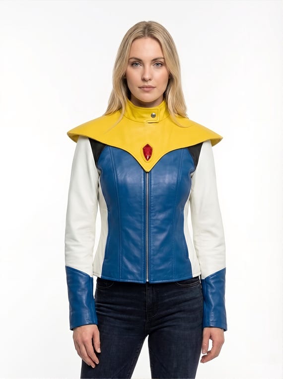Dispatch jacket Blonde Blazer Inspired Jacket - Dispatch Inspired Leather Jacket - Game Inspired Cosplay Jacket - Casual Streat Wear Jacket