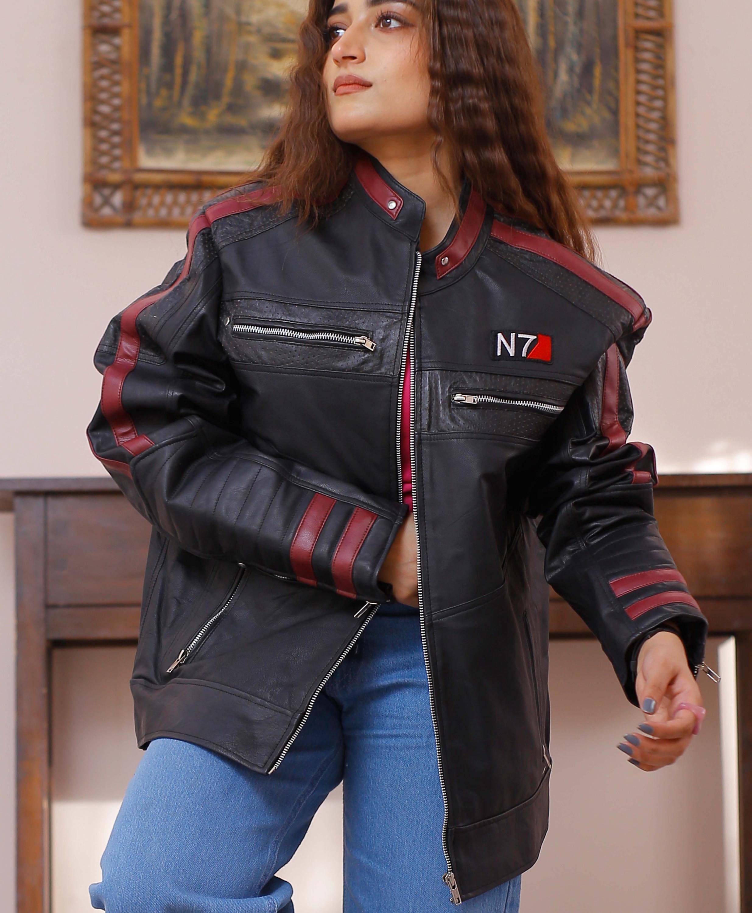 Mass Effect 3 N7 Cosplay Unisex Leather Jacket - Etsy