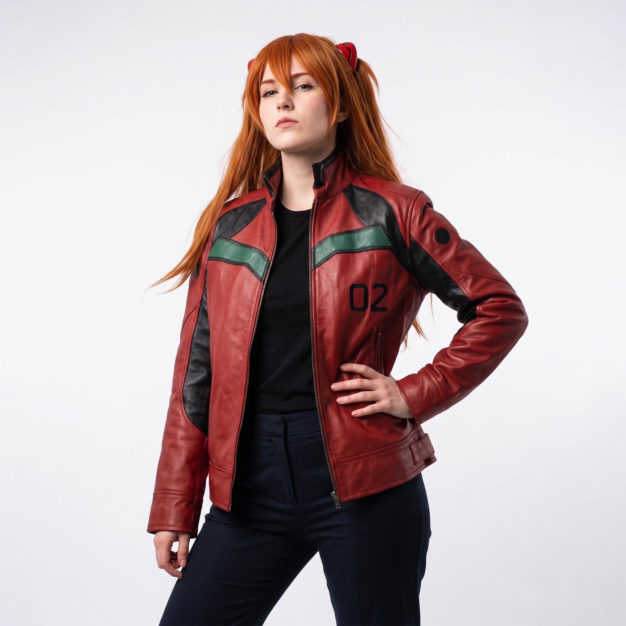 Neon Genesis Evangelion Asuka Leather Jacket - Neon Genesis