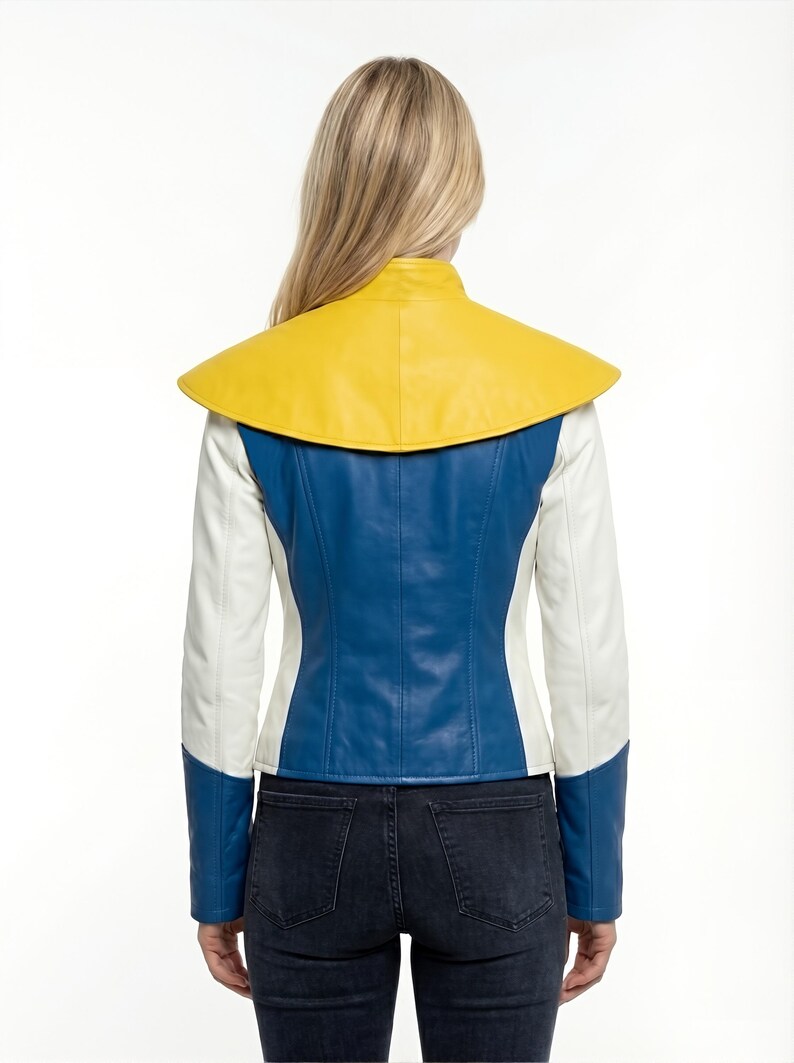 Kurtka Dispatch, kurtka inspirowana blond marynarką, kurtka skórzana inspirowana Dispatch, kurtka cosplay inspirowana grą, kurtka casualowa w stylu streetwear zdjęcie 2