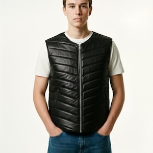 Chaleco de cuero Vergil de DMC 3 - Chaleco de cuero de Devil May Cry 3