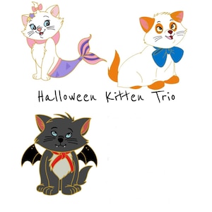 Presale - Halloween Kittens, hard enamel fantasy pin