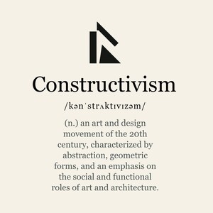 Poster Constructivism – Stampa Tipografica Astratta 21x30 cm con Cornice | Stile Geometrico Russo Moderno per Interni Minimalisti