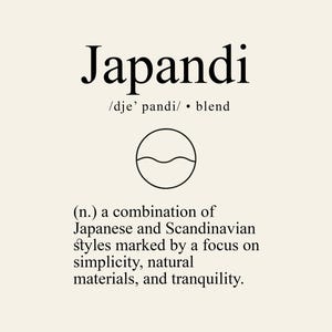 Poster Japandi – Stampa Tipografica Minimalista 21x30 cm con Cornice | Stile Giapponese-Scandinavo per Interni Moderni