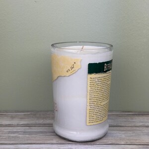 Buffalo Trace bottle candle upcycled with original bottle image 2