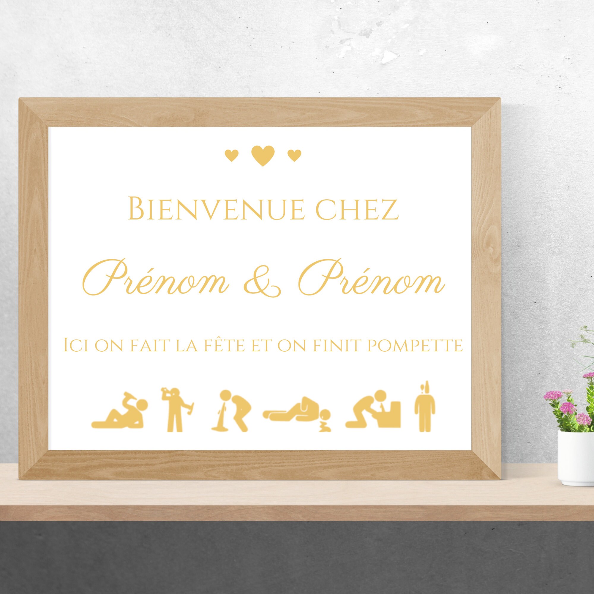 Cadre Personnalisé Bienvenue Chez