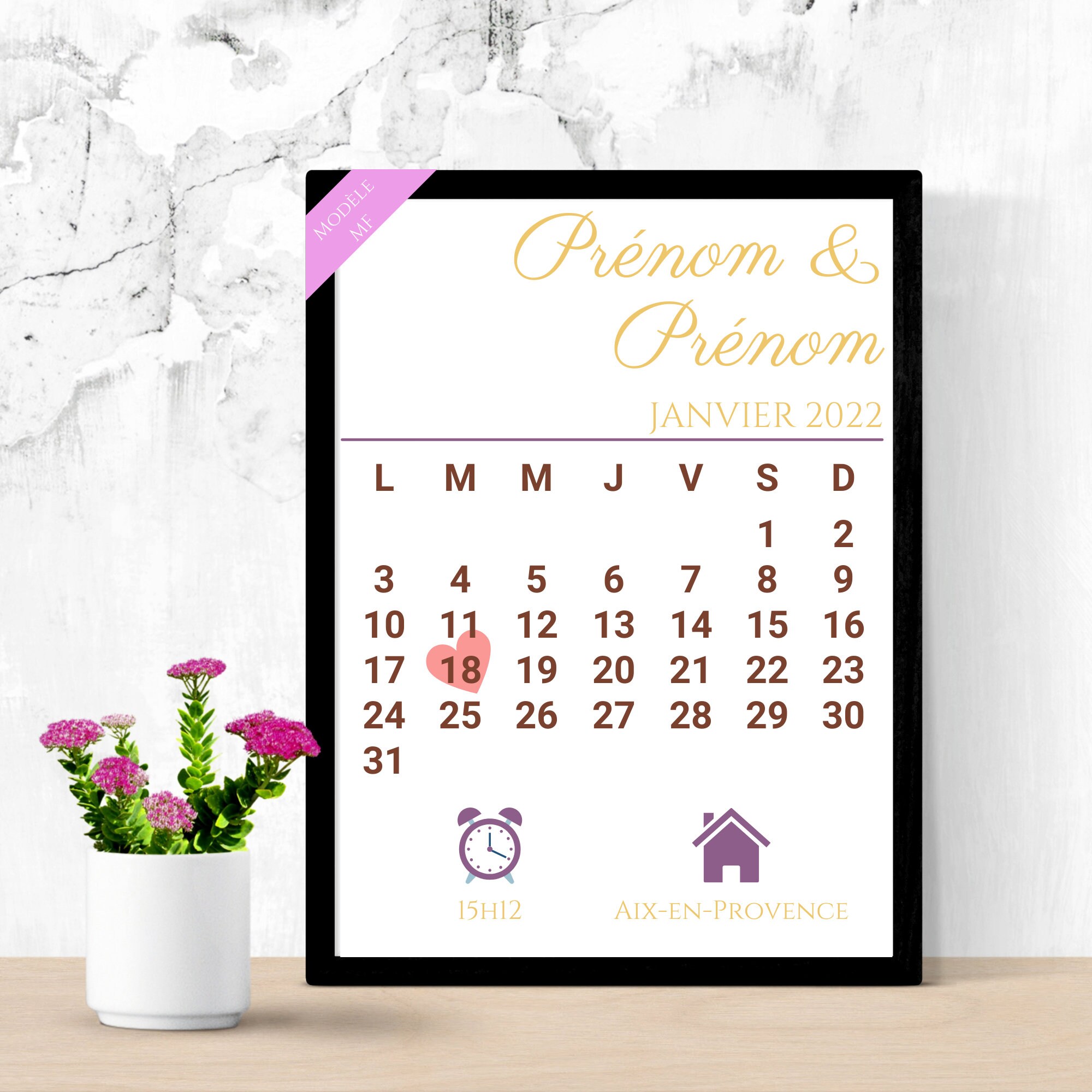 Cadre Personnalisé Évènement