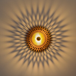 Wooden wall lamp, mandala, geometric shadow, shadow lamp, with E27 socket