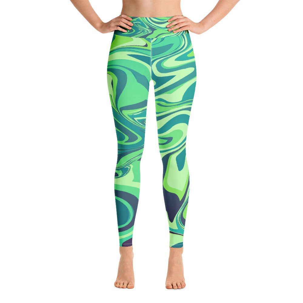 Green Yoga Leggings Yoga Pants Women Leggings Workout | Etsy