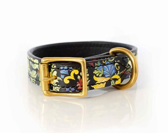 Luxury Printed Leather Collar