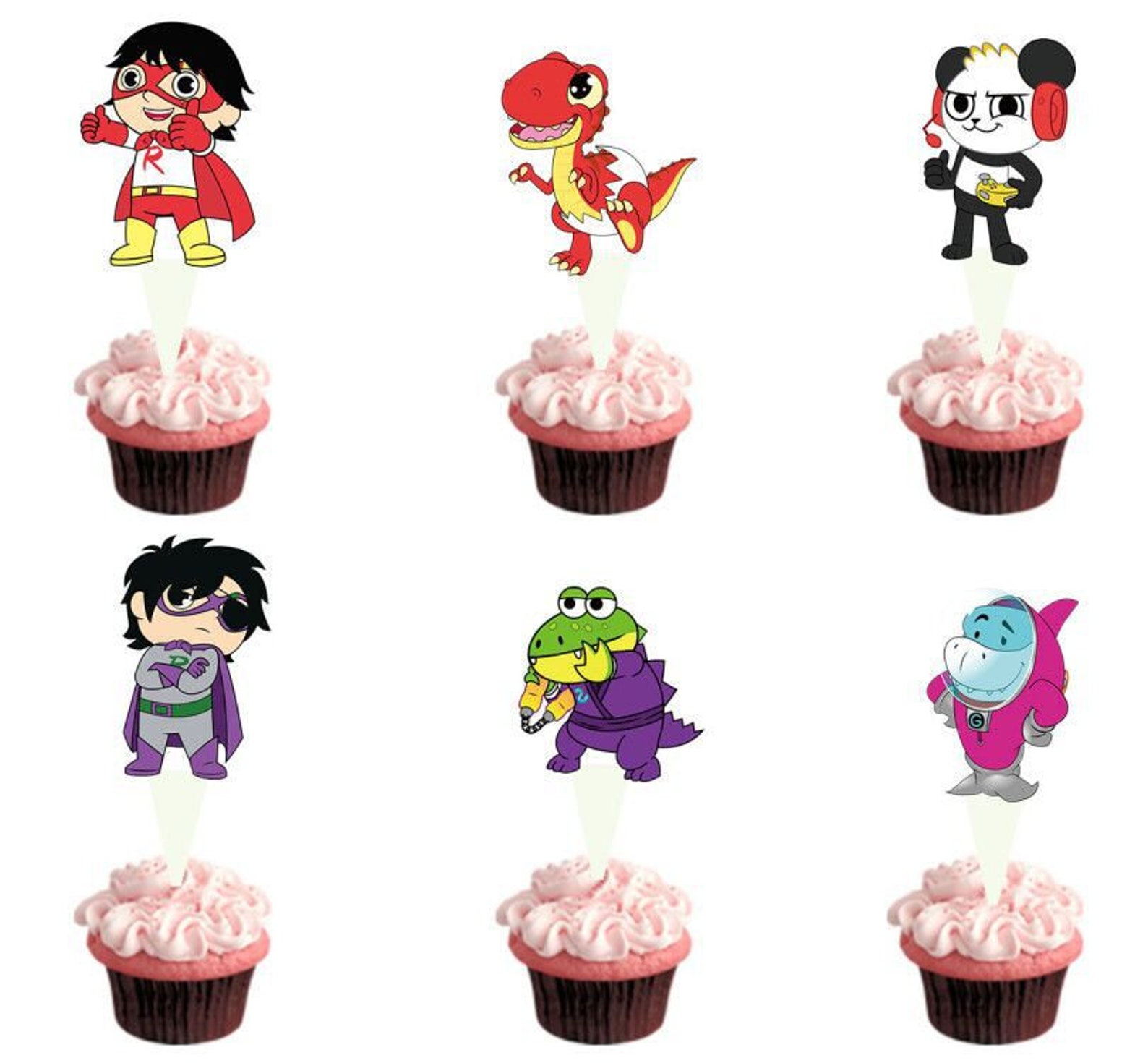 12pcs RYAN'S WORLD Cupcake Toppers Party Supplies Party | Etsy