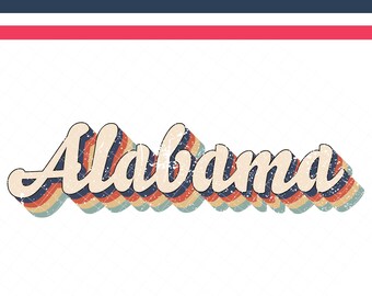 Retro Alabama PNG, Alabama Zustand png, Alabama Zustand Sublimation designs, Alabama PNG Sublimation, Alabama PNG herunterladen, Retro Sublimation
