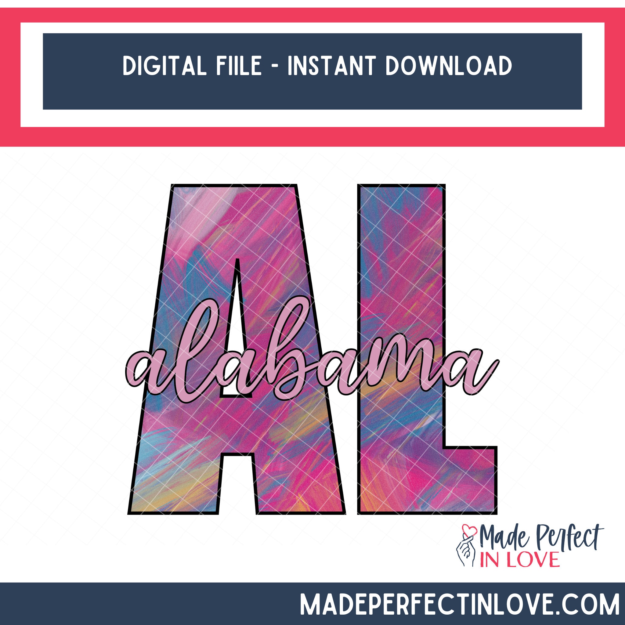 Pink Alabama PNG, Alabama State Sublimation Designs, Alabama PNG ...