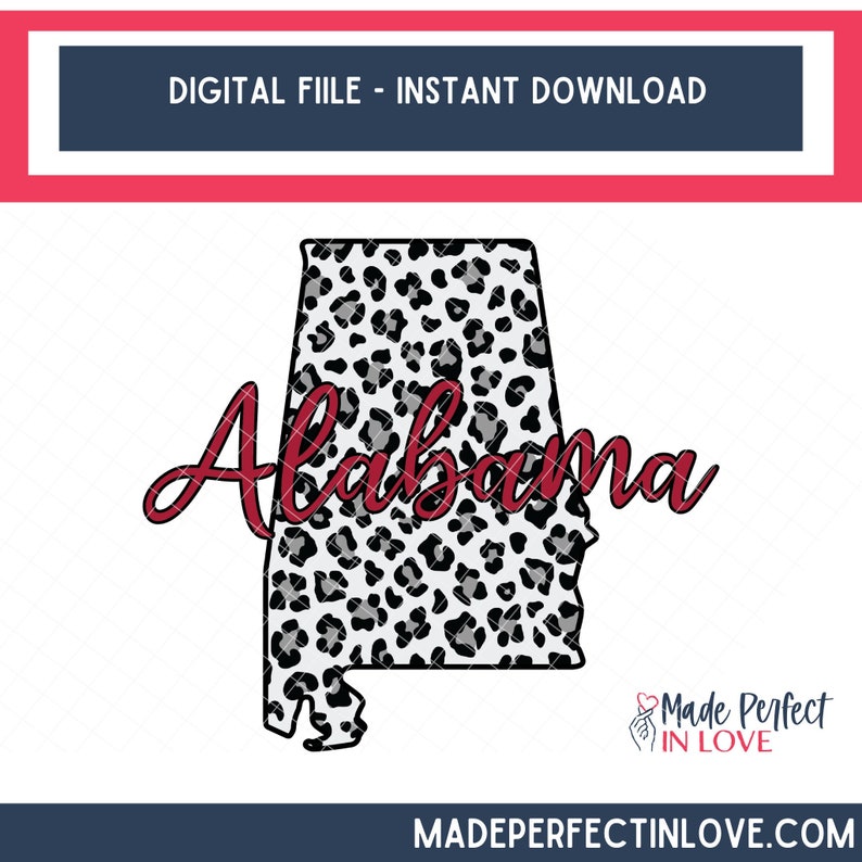 Leopard Print Alabama Png, Alabama State Sublimation Designs, Alabama ...