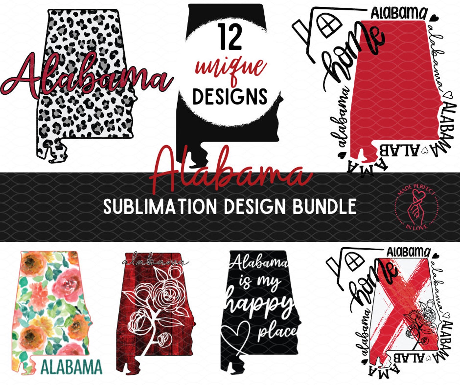 Alabama Sublimation Design Bundle, Alabama Sublimation Designs, Alabama ...