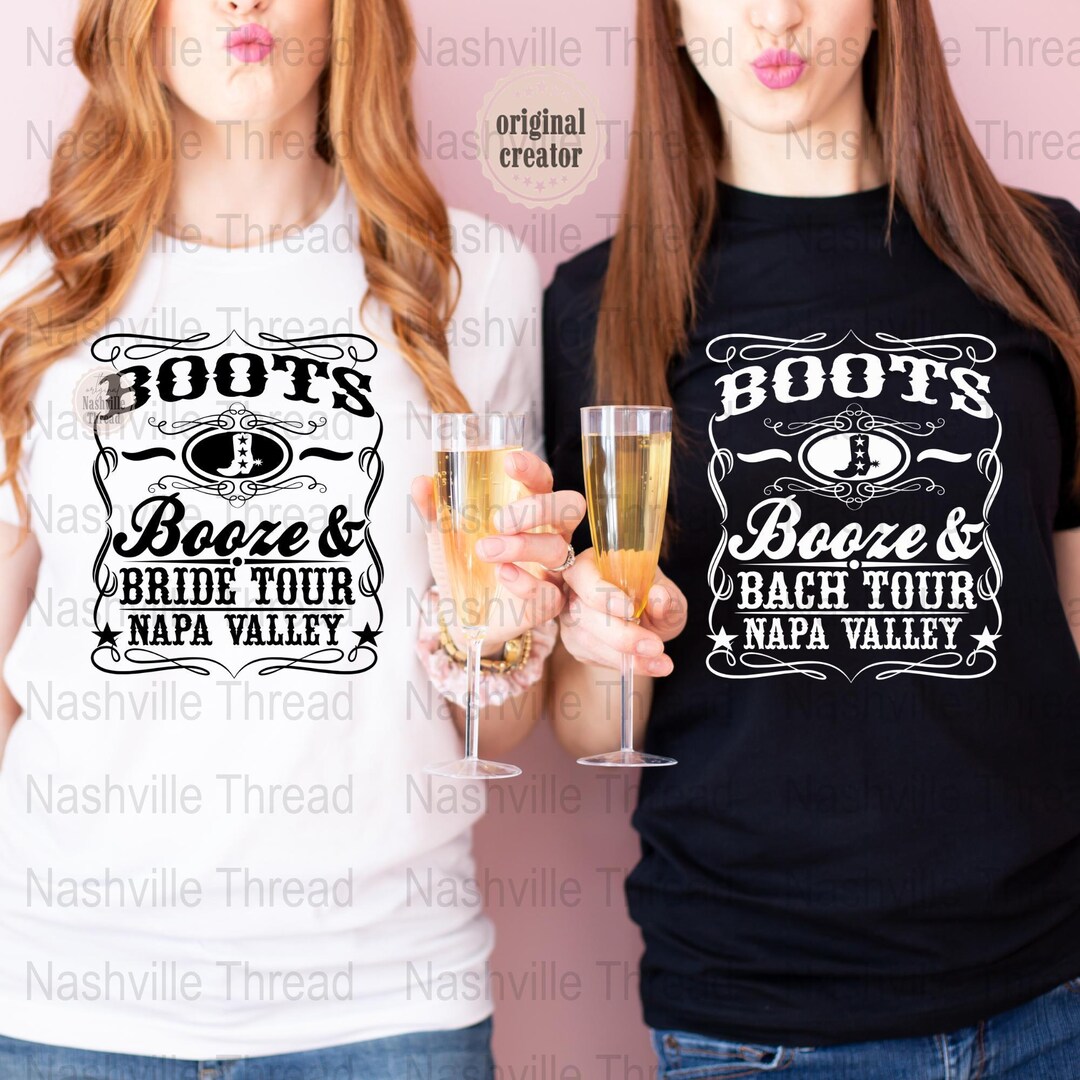 Napa Valley Boots Booze Besties PNG, Cowgirl Bach, Western Sublimation ...