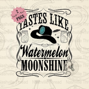 Moonshine all'anguria, musica country PNG, turchese, sublimazione western, Nashville PNG, maglietta Nashville, hippie cowgirl, rodeo retrò, musica