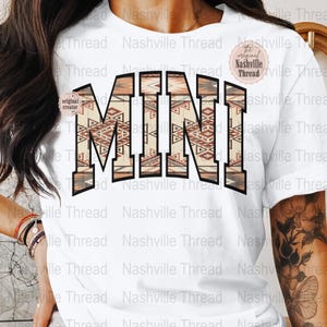 Aztec Mini, Country Mama PNG, Retro Cowgirl, Western Sublimation, Punchy, Cowboy, PNG, Serape, Varsity Style, Trendy, Aztec Pattern, Mama