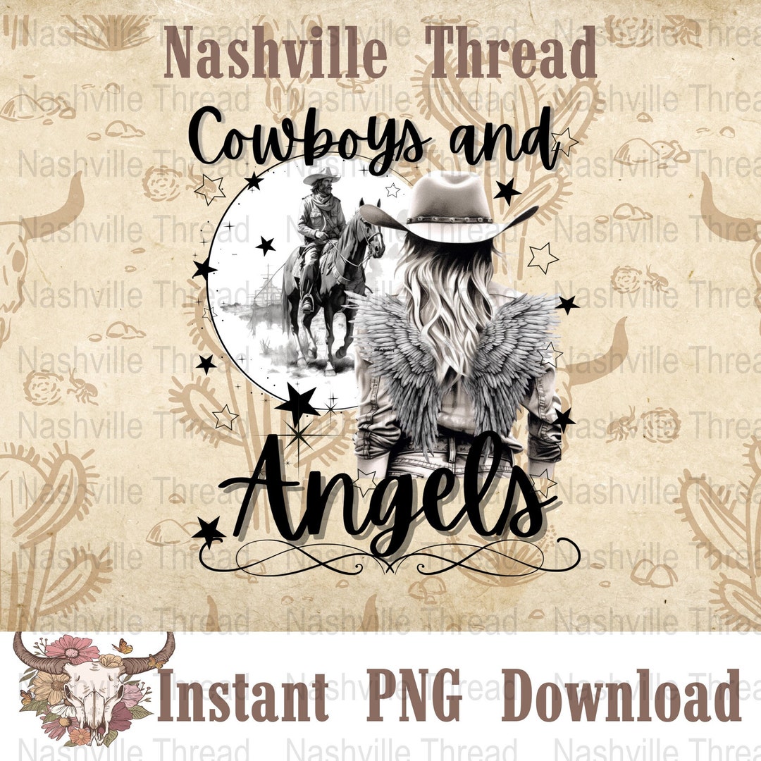 Cowboys and Angels PNG, Country Music PNG, Retro Rodeo, Western ...