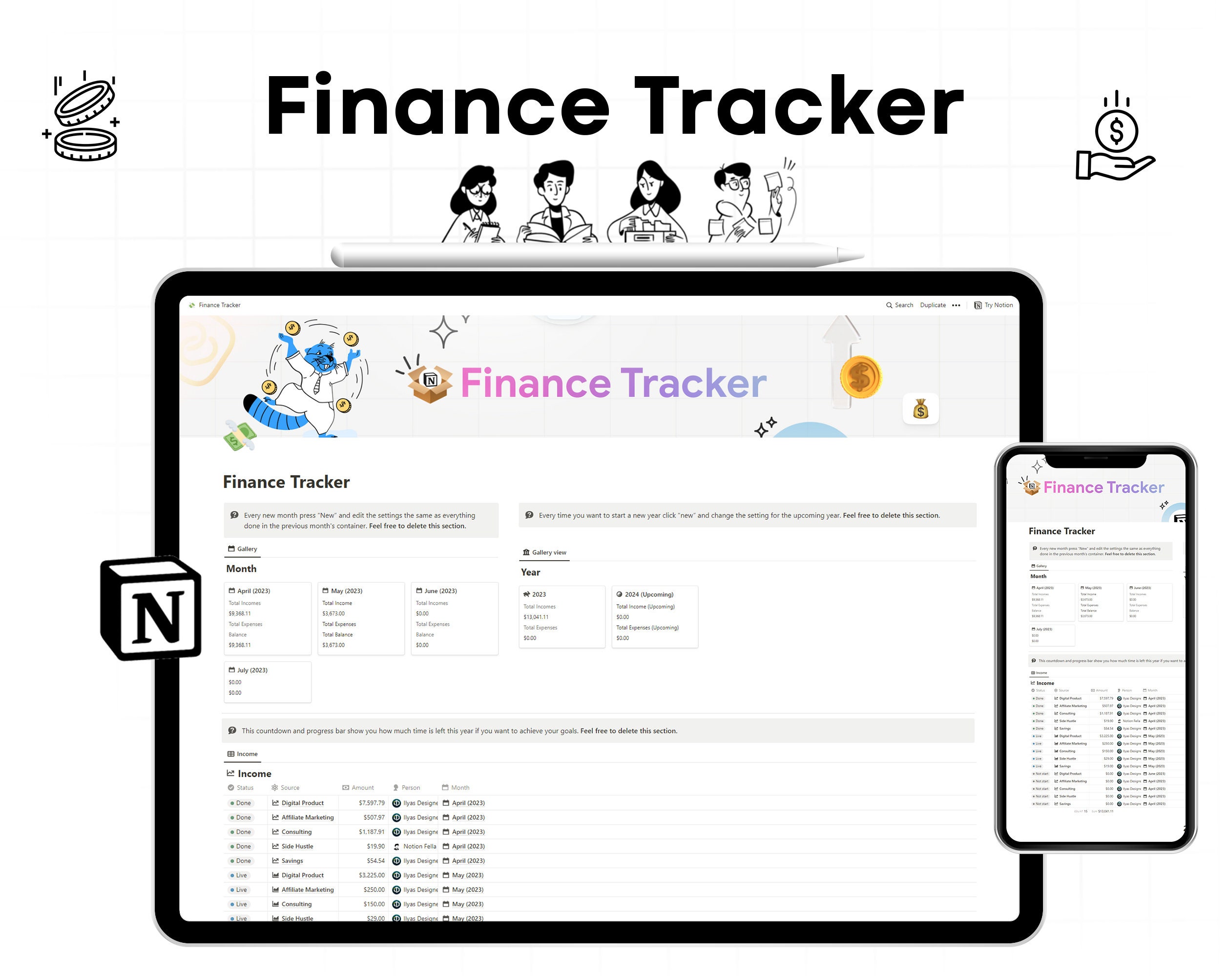 Make Managing Your Finances a Breeze with This Comprehensive Notion Tracker, Upgrade Your Financial Management, Achieve Your Financial Goals