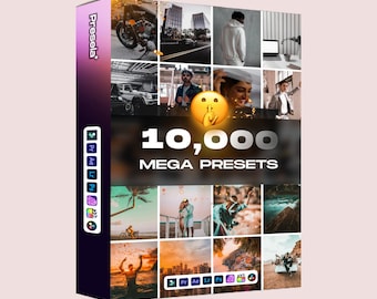 10,000+ Lightroom Presets Mega Bundle, Mobile & Desktop Presets, Travel Summer Photo Editing Filter for Instagram, Natural Spring Influencer