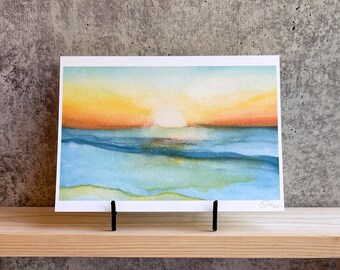 Hermosa Sunset Art Print: Limited Edition Beach Decor, Cotton Rag Paper