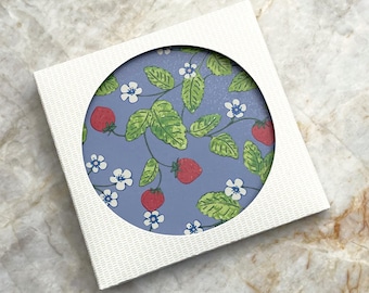 Strawberry Field Ceramic Coasters – 2 Pack