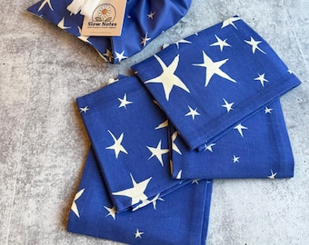Starry Night Linen Napkins - Set of 2 - Eco-Friendly Table Decor