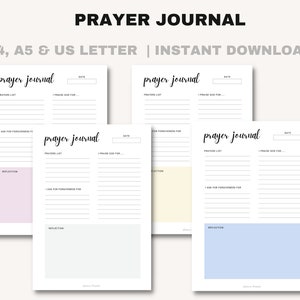 Prayer Journal |Faith Log| Religious Notes | Christian Journal | Catholic Planner | PDF Printable | Instant Download | A4 | A5 |US Letter
