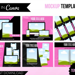 30 Mockup-Vorlagen, Girl Boss Mockup, Mockup, Vorlage, Canva Bearbeitbare Tempalte, Notebook-Vorlage, Ebook-Vorlage