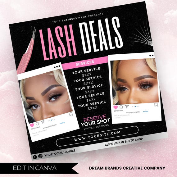 Lash Special Flyer, Lash Deal Flyer, Lash Sale, Lash Extensions Flyer, Lash Tech Flyer, Lash Booking Flyer, Lash Appointments, Lash Book Now