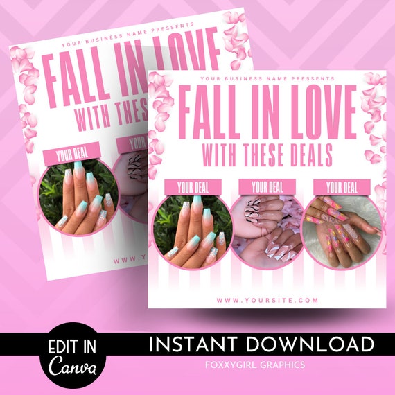DIY Valentine's Day Flyer, Boutique, Instagram Flyer, Wigs, Bundles, Makeup Artist, Eyelash Tech, Nail Tech