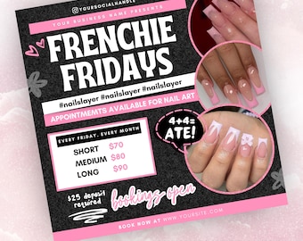 Folleto de Oferta de Uñas: Plantilla de Promoción de Tecnología de Uñas (Descarga Digital)
