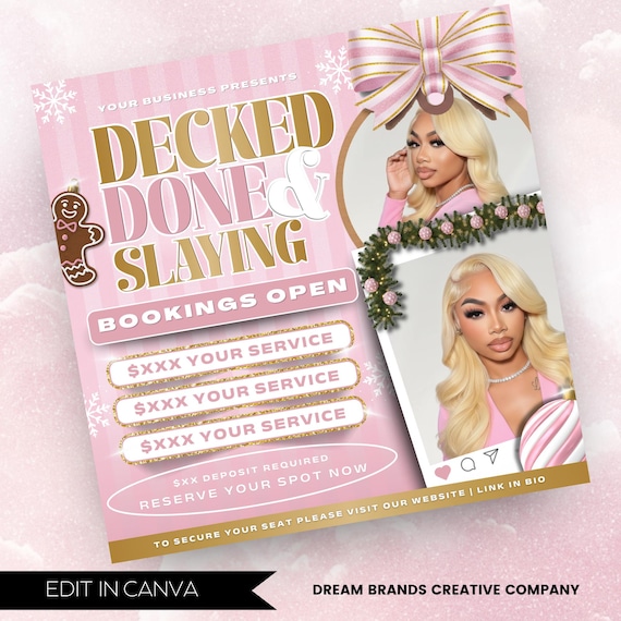 Hair Special Flyer Template, Hair Sale Flyer, Editable Canva Hair Promo, Hairstylist Booking Flyer, Beauty Salon Marketing, Digital Flyer