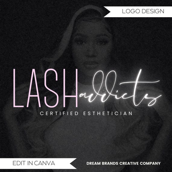 Logo Template, Lash Logo, Hair Logo, DIY Beauty Logo, MUA Makeup Logo, Nails Logo, Braid Logo, Premade Logo Design Custom