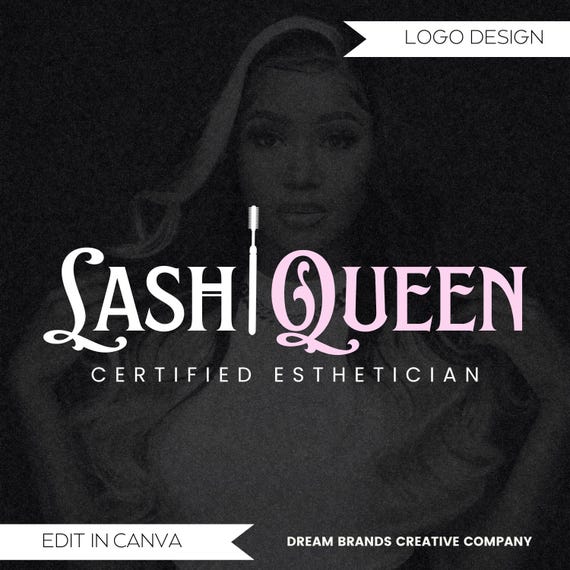 Logo Template, Lash Logo, Hair Logo, DIY Beauty Logo, MUA Makeup Logo, Nails Logo, Braid Logo, Premade Logo Design Custom