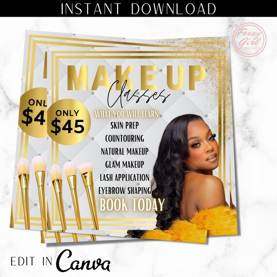 SOCIAL MEDIA FLYER Makeup Class Flyer Beauty Flyer Beauty Etsy