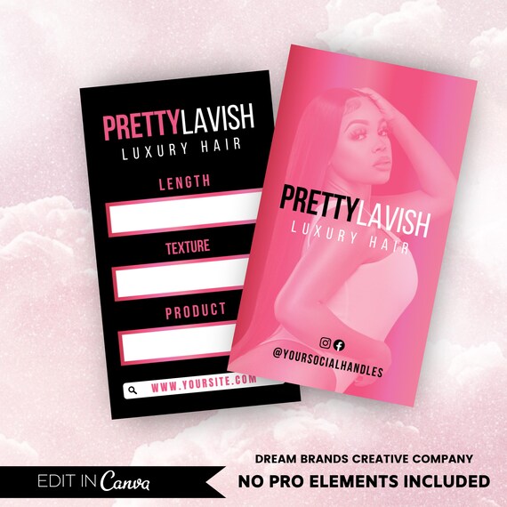 Business Card Template, Business Card Template Design, Hair Stylist Lashes Nail Tech Braids Wigs Card, Instagram IG Business Card Template