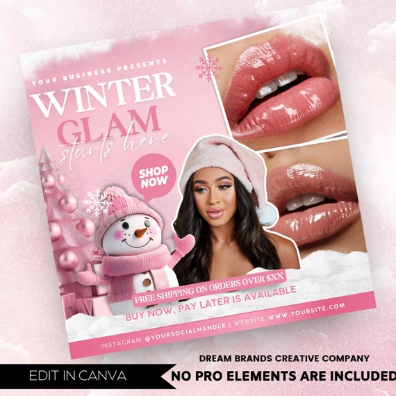 Editable lipgloss sale flyer, Christmas Buy Now Pay Later Flyer,Make Up Flyer, Boutique Flyers, Installment Plan Flyer, Holiday Flyer